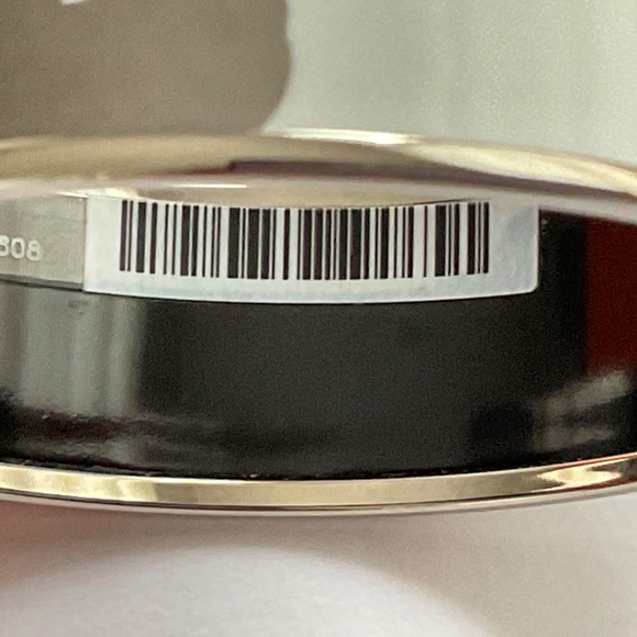 Hermes Brides De Gala Bangle Bracelet  White Silver Wide w/Box Palladium Pleated - Picture 6 of 10